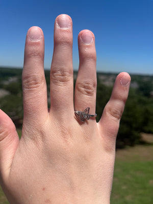 Silver Butterfly ring