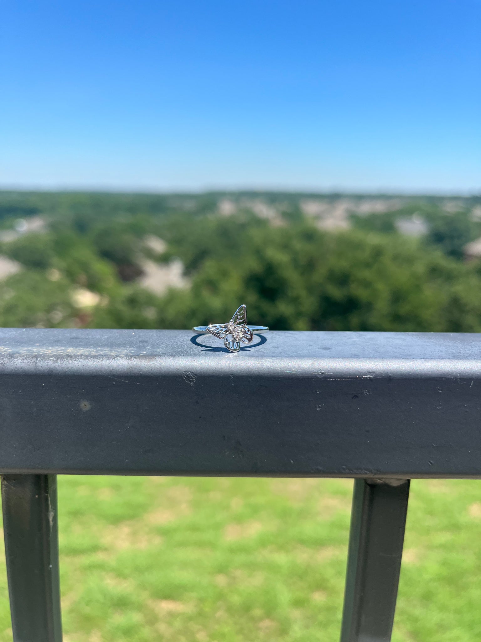 Silver Butterfly ring