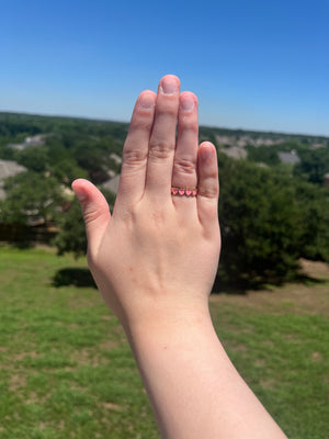 Pink Preppy heart ring