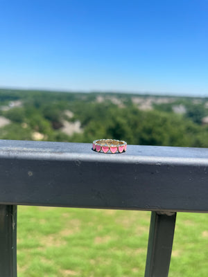 Pink Preppy heart ring