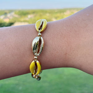 Gold Puka Shell Bracelet