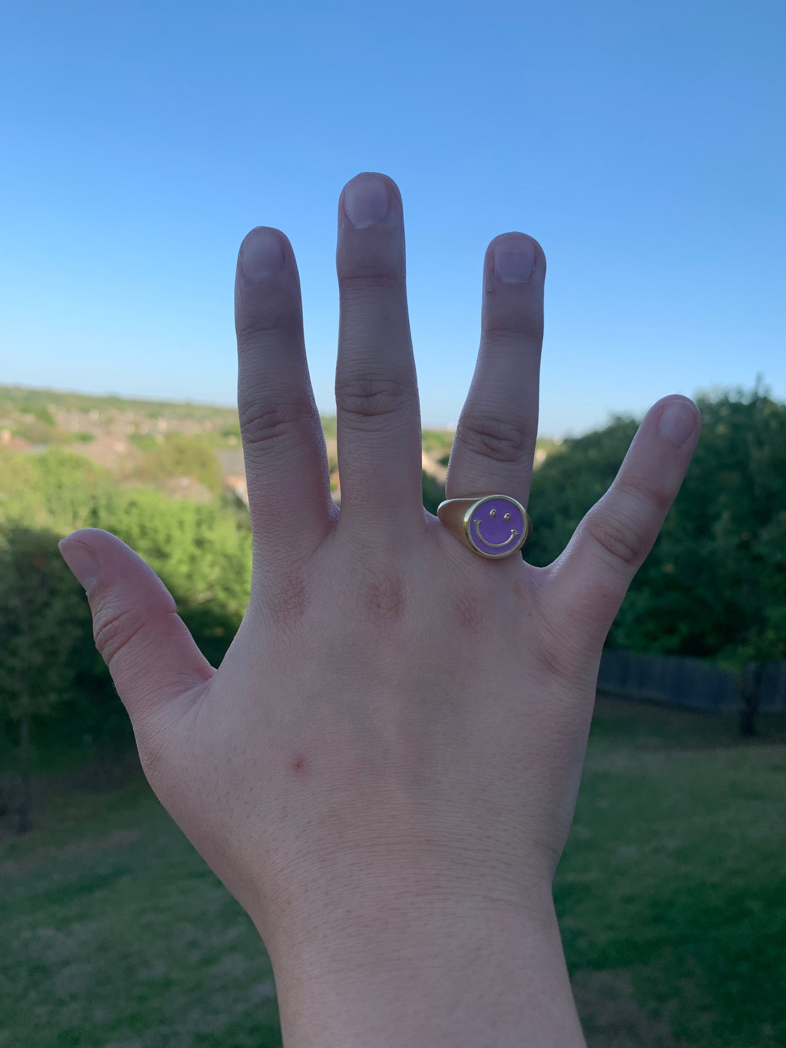 Purple SMILE ring