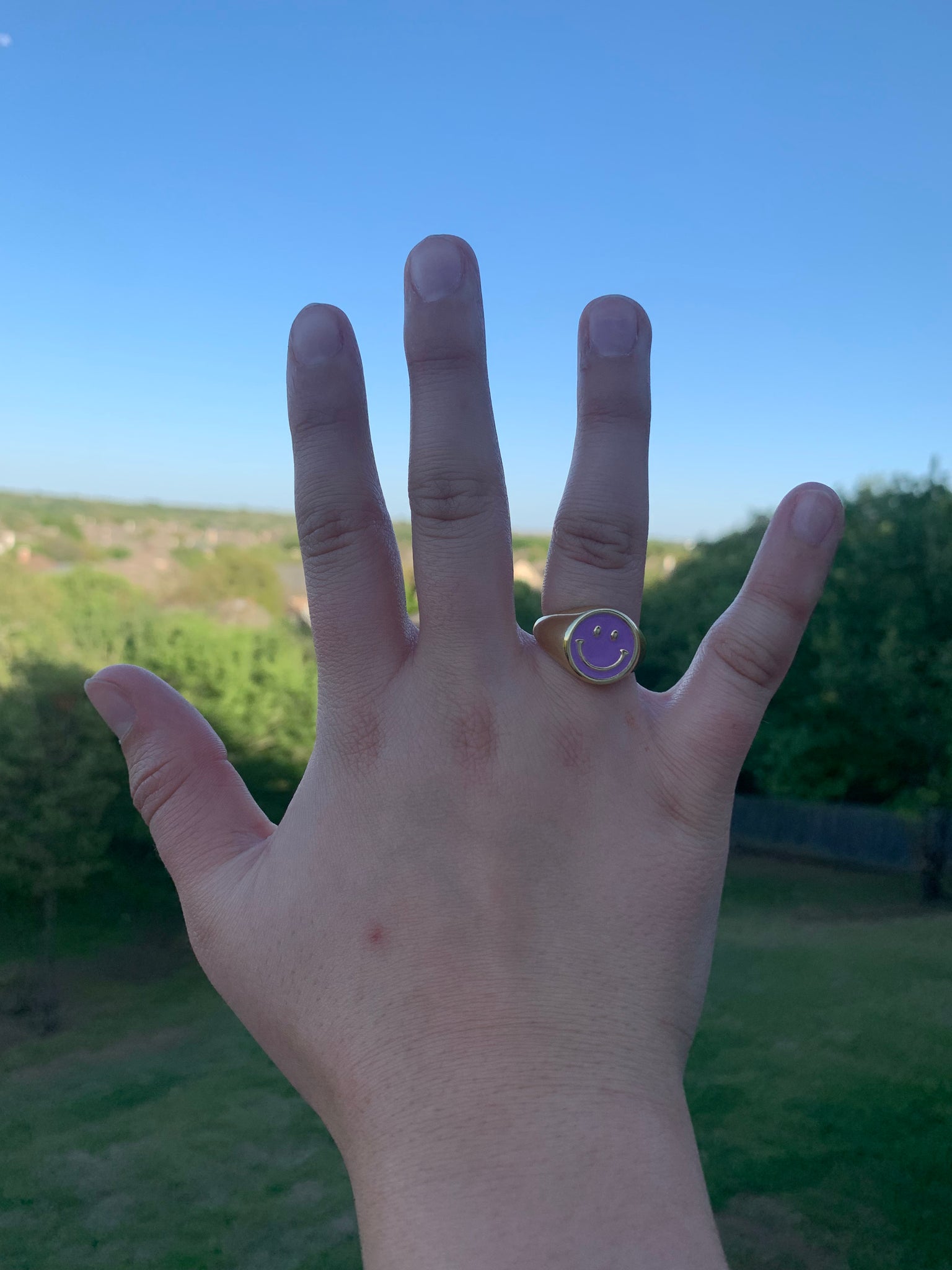 Purple SMILE ring